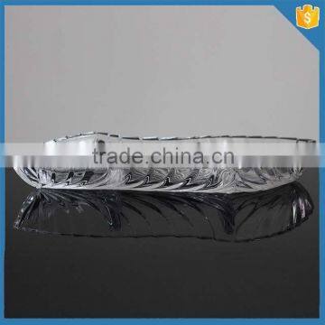 LXHY-T038 Crystal Glass Clear Partition Dinner Plate photo-2