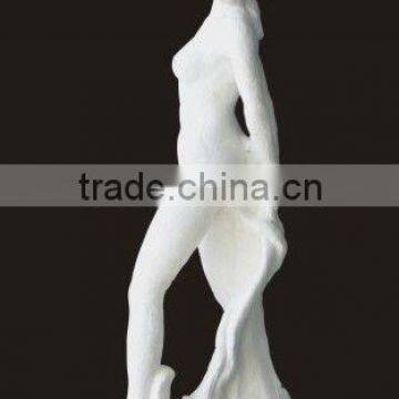 Nude life size girl stone marble statue