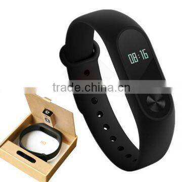 2016 New Arrival Bluetooth IP67 Smart Wristband OLED Touch Heart Rate Fitness Tracker Bracelet Xiaomi Mi Band 2