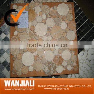 beige marble mosaic tiles