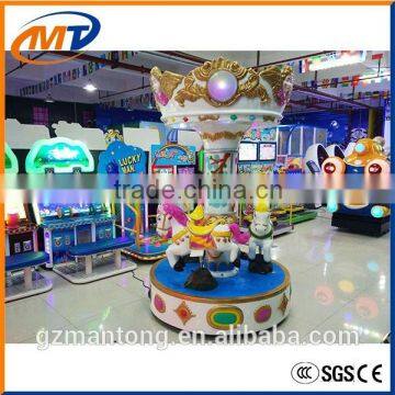 Best price 3 horse carousel/mini merry go round/mini children amusement ride for game center