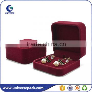 Oem design velvet earring box for gift