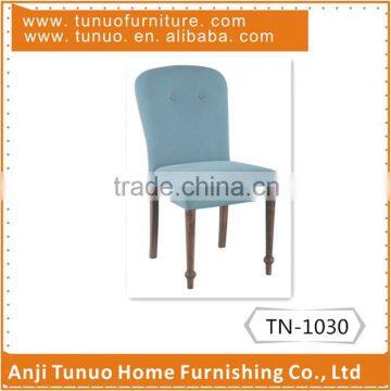 Dining chair with nailhands around back Different color fabric for back cover.TN-1030