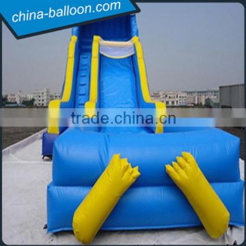 Giant inflatable water slide with big swimming pool for sale