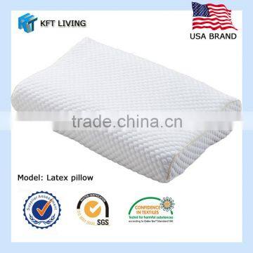 Wave shape natural latex foam pillow LP-01