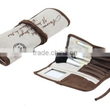 multifuctional folded bag with makeup brushes