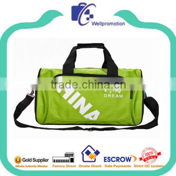 fashionable green gym duffel bag sports sling bag for young