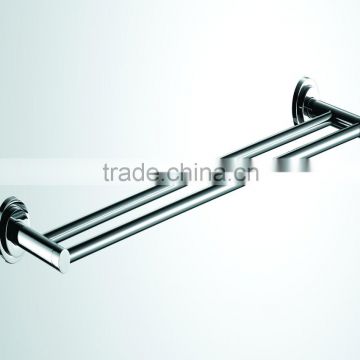 Double Bar Brass Towel Rack