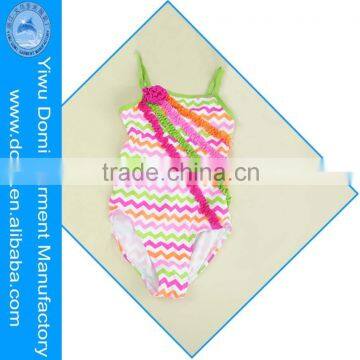 2014 new design the wave pattern children one piece swimsuit lovely baby girl bikini swimwear kid bikini swimsuit
