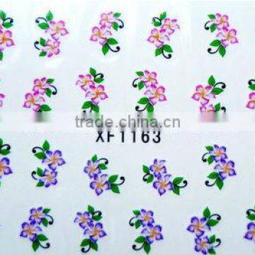 2014 temporary new design fashion full nail art velvet foil sticker /wholesale nail art sticker XF 1163