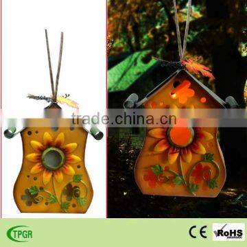 Metal bird house solar light Harvest decoration