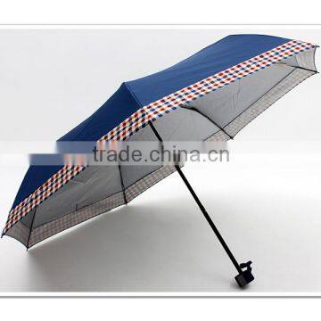 New Windproof Anti UV Clear/Rain Grid Printing Folding Umbrella