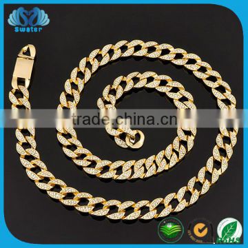 Alibaba Website Custom Crystal Mens Gold Chain Designs