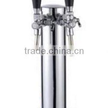 Column Beer Tower with 2 Adjustable Taps,Drink Beer Tower