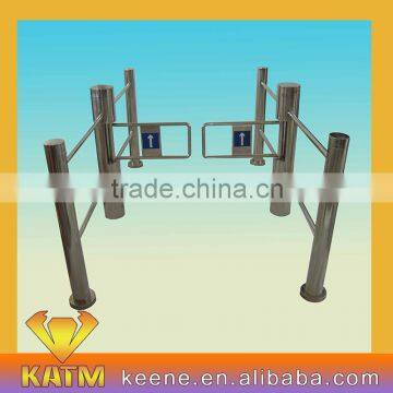 Semi-automatic supermarket swing gate barriers for door entry pass system