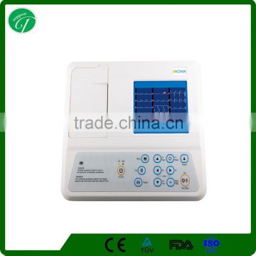 portable 3 channel ECG machine, electrocardiograph, electrocardiograph Ecg monitor E8032