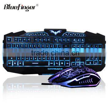 2016 Wired plastic keyboard with green blue led backlit