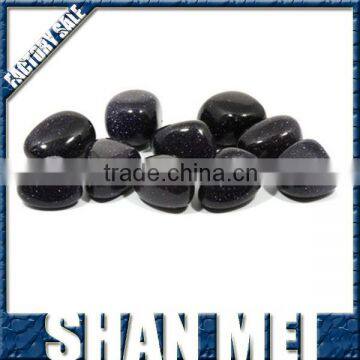 hot sale promotional blue goldstone tumble gemstone jewelry for wholesale