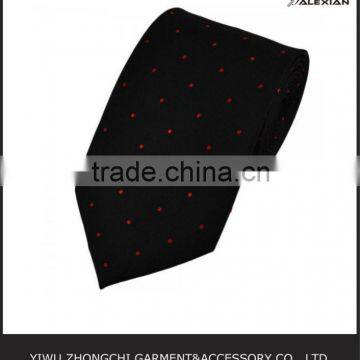 polka dot microfiber woven necktie