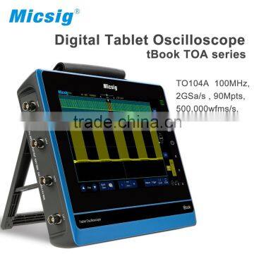 Micsig Digital Tablet Oscilloscope TO104A 100MHz 4 channels, up to 500,000wfm/s capture rate