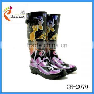 (CH-2070) new products 2015 lady rubber rain boots