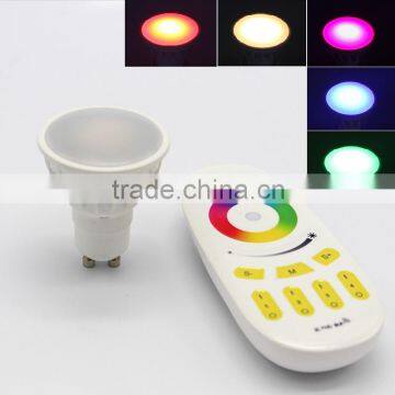 Newest design 2.4G RF GU10 rgbw led Spotlight