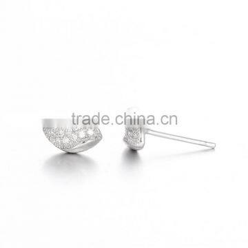 Simple Earring Designs w/ Cubic Zircon Earrings Jewelry SEB050W