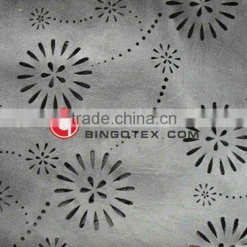 punched suede fabric in 100% polyester