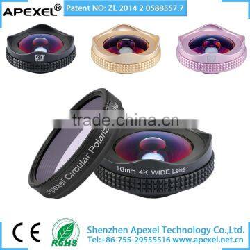 APEXEL 16mm 4K wide Lens with CPL for mobile phone iPhone Samsung HTC Xiaomi Huawei