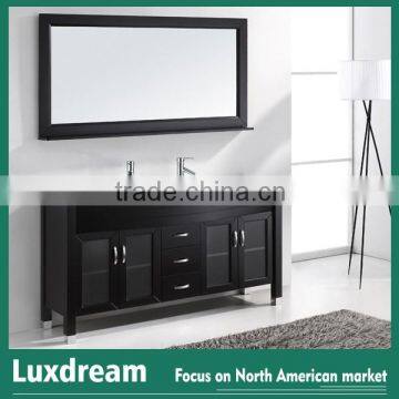 60 inch ceramic countertop bathroom furniture include mirror