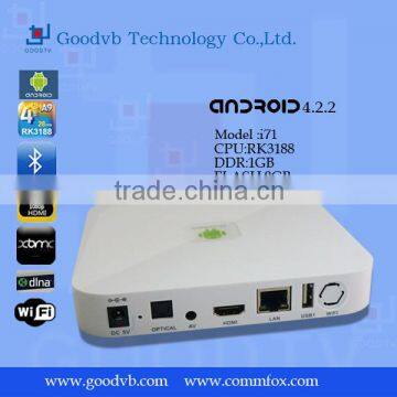 Quad core Android 4.2 mini pc TV box dongle RK3188 i8 1G/8G XBMC Media Player
