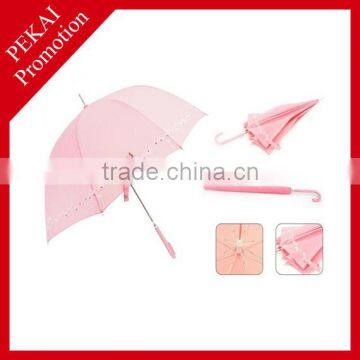 Pink printing rain umbrella for girls