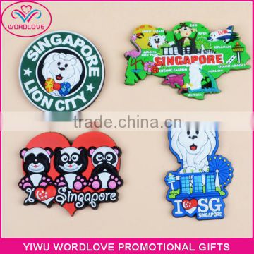 Promotional Custom 3D Logo Singapore Tourist Souvenir Fridge Magnets