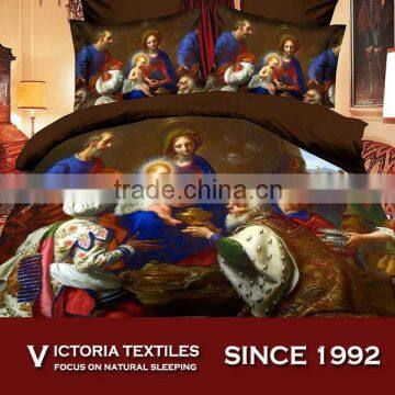 christ pattern print sheets set complete bed comforter sheets set