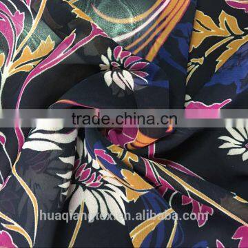 High Quality Enchanting Floral Printed Silk Georgette Fabric for One Piece Dress