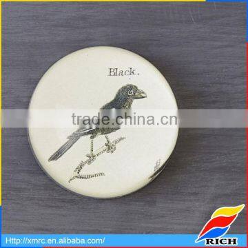 2015 black bird design crystal paper weight oem wholesale souvenirs