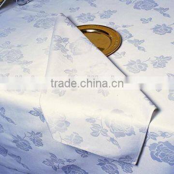 Cotton or cotton blended jacquard floral round and rectangle banquet table cloth