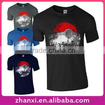 Pokemon boys tee wholesale oem china factory printing man black t-shirt