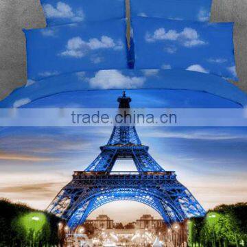 reactive printed, 100% cotton 3D effect bed cover set luxury