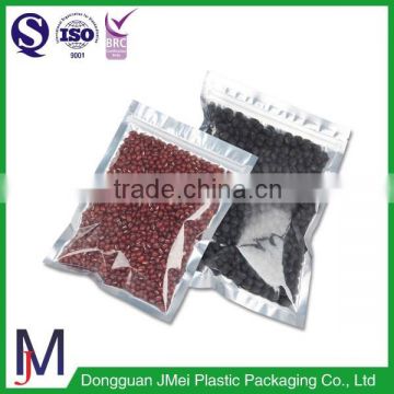 printed vacuum sealable freezer safe bag with zipper opening at top