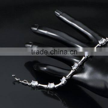 New Coming Jewelry White Gold Plated Pave With Crystal Tennis Bracelet for Gift