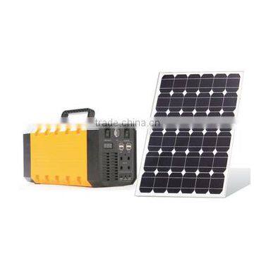 500W AC&DC outdoor portable solar power bank charger kit