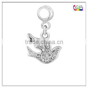 Animal Beads Dove bird Dangle Bead alloy charm