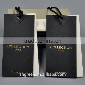 Super Quality Hot Stamping Gold Logo Paper Hangtag for Blazer: