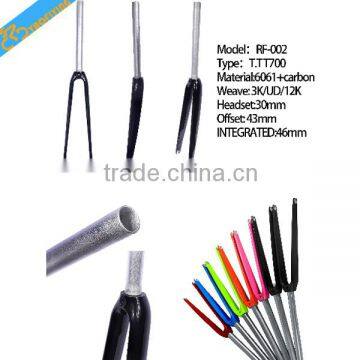 700C colorful carbon bike front fork for bicycle,famous road carbon bicycle parts for sale