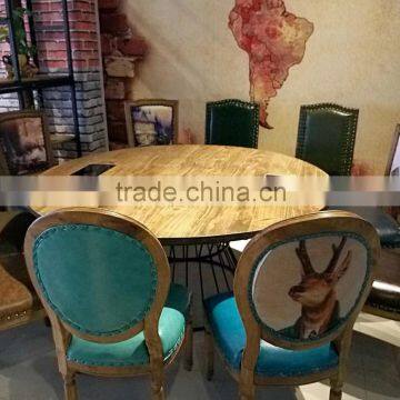 Malaysian royal design wood dining table sets for 12 seats