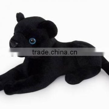 factory wholesale realistic lying black panther plush toys stuffed plush jungle animal toy black panther plush black panther toy