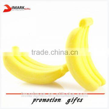Hot Selling Lovely Design Banana Shaped Fruit Pencil Eraser