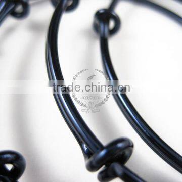 65mm Diameter Dark Blue Brass Simple Adjustable Wiring Bracelet for Beading DIY Jewelry Supplies 1900047 photo-4