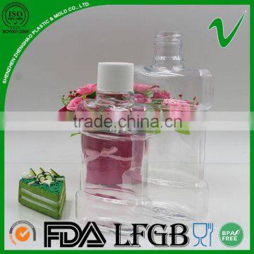 PET Flat Clear Empty Plastic Mouthwash Bottle for Sale photo-4